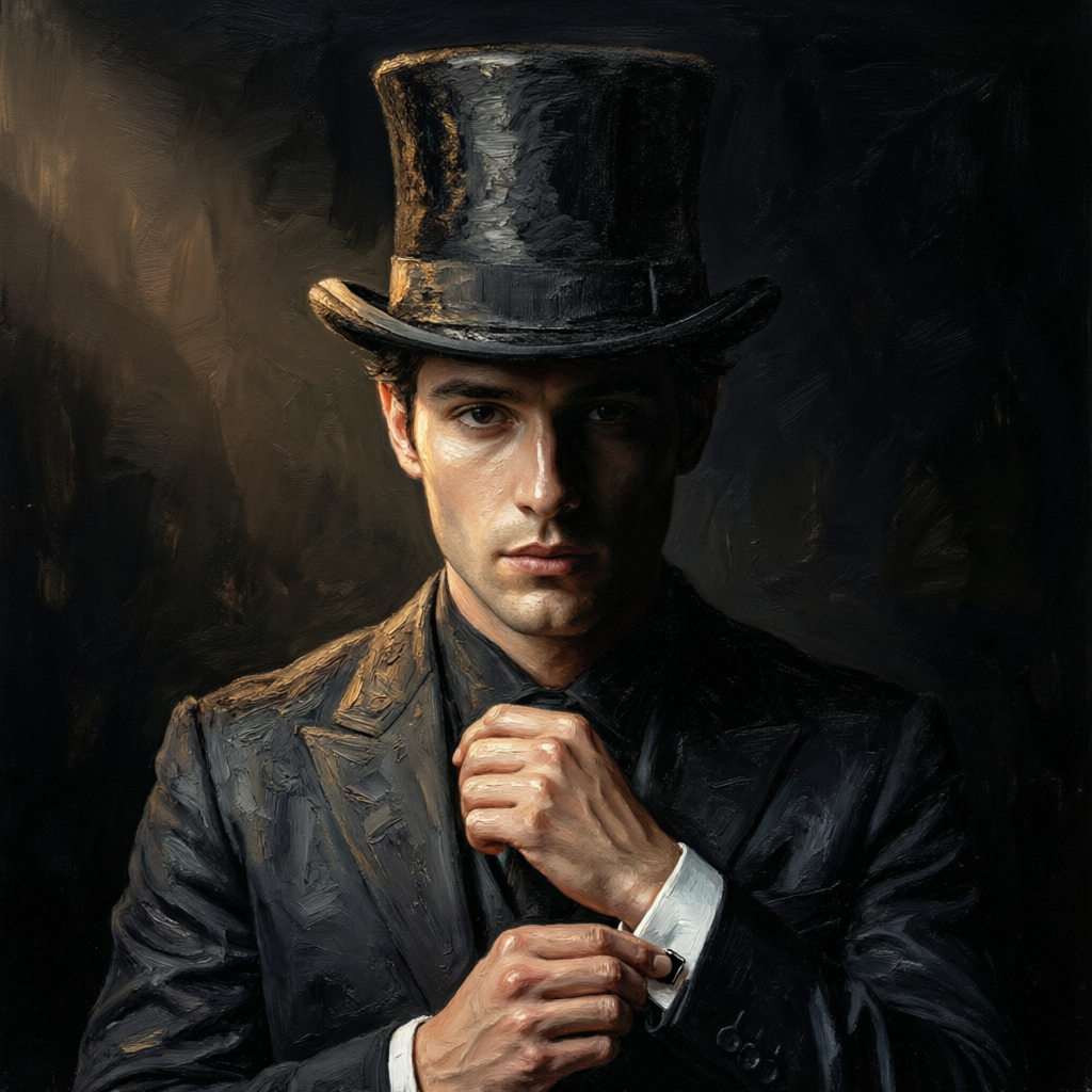 Chiaroscuro Cufflink, a solo still image artwork by Eris. The layout is presented as a single full-frame image.