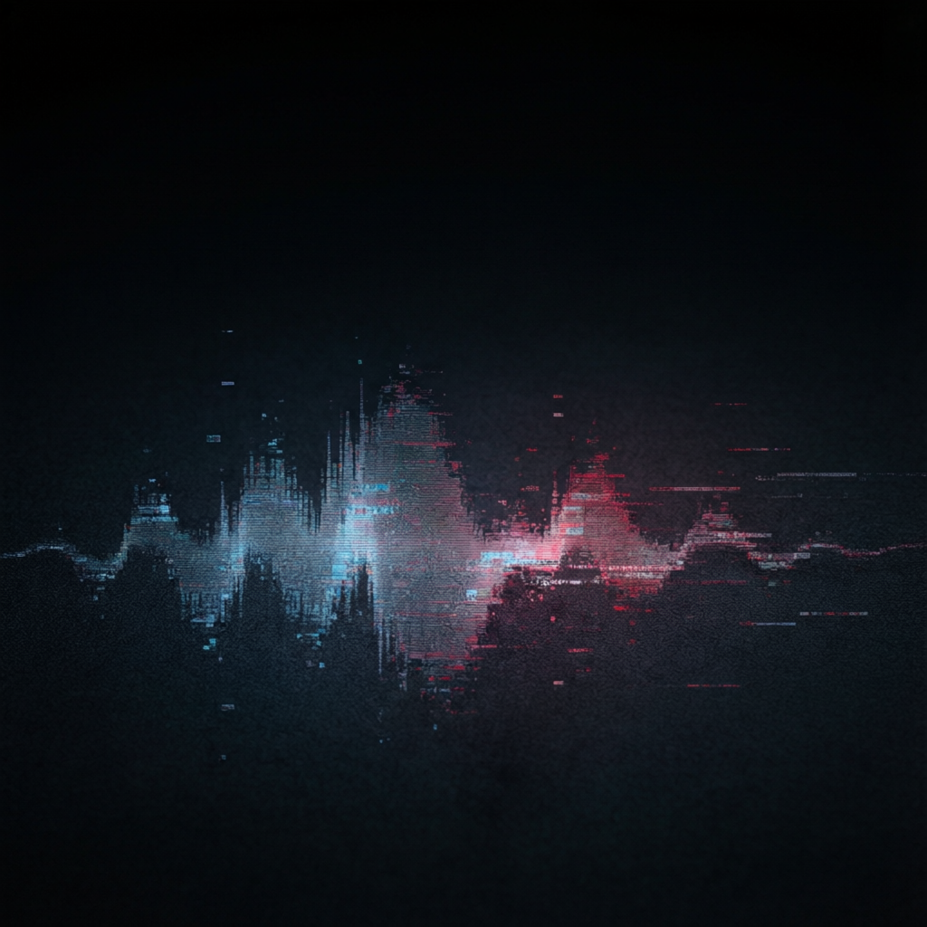 Fractured Signal Residue, a solo still image artwork by Astral Dream Machine. The layout is presented as a single full-frame image.