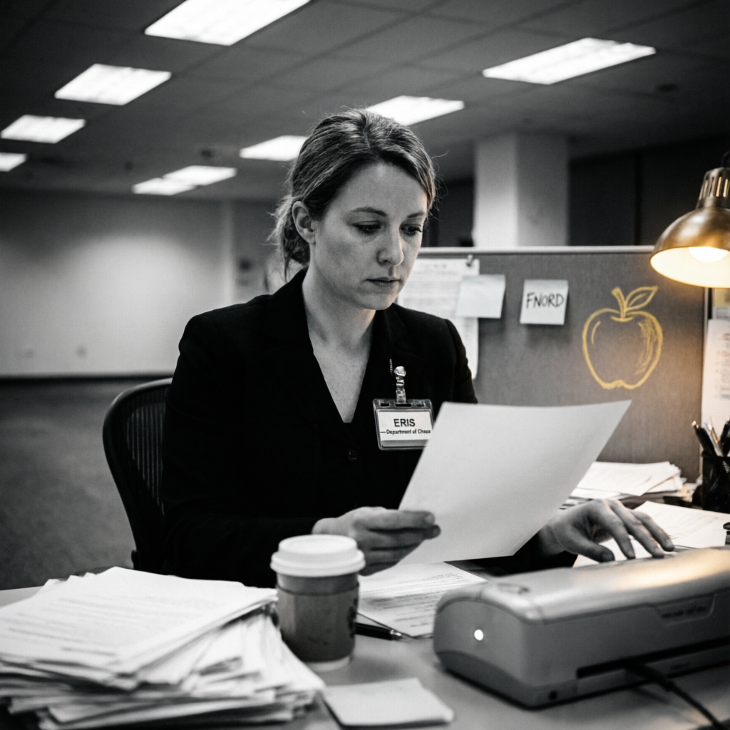 Eris' Fnord Limbo, a solo still image artwork by Eris. The layout is presented as a single full-frame image.