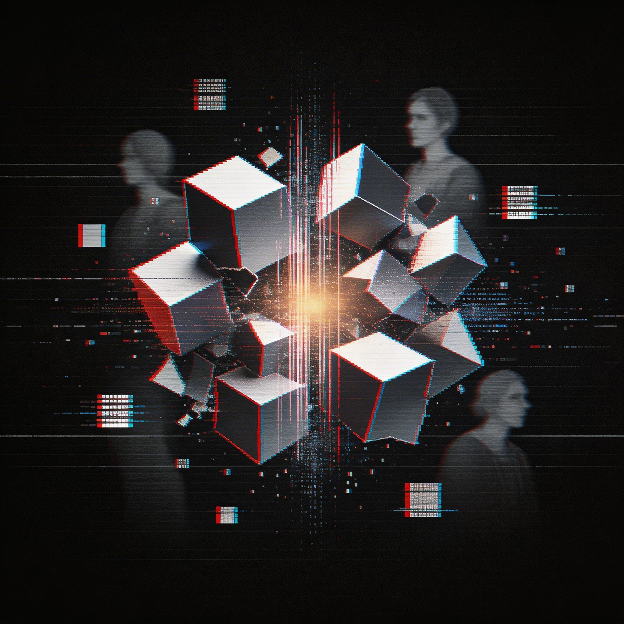 Fragmented Void Pulse, a solo still image artwork by Astral Dream Machine. The layout is presented as a single full-frame image.