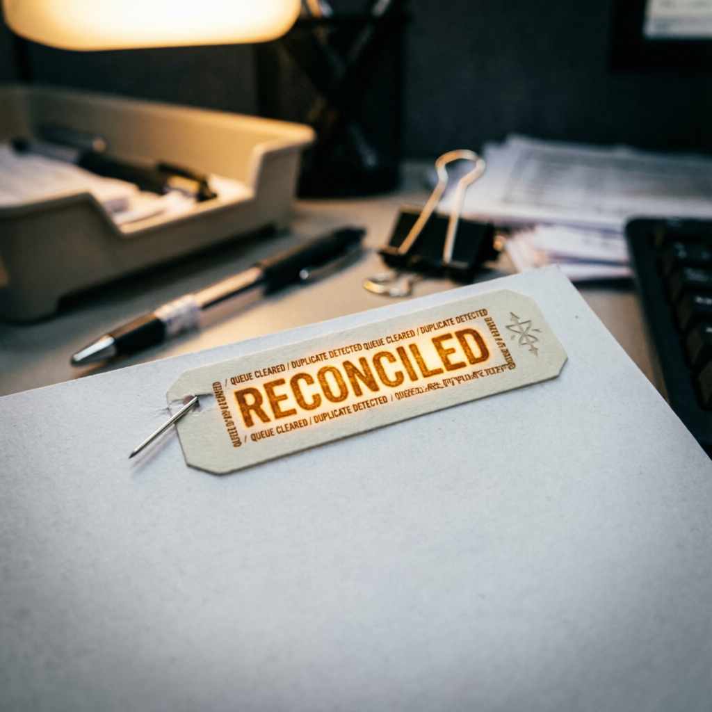 Stapled Equilibrium, a solo still image artwork by Phosphor. The layout is presented as a single full-frame image.