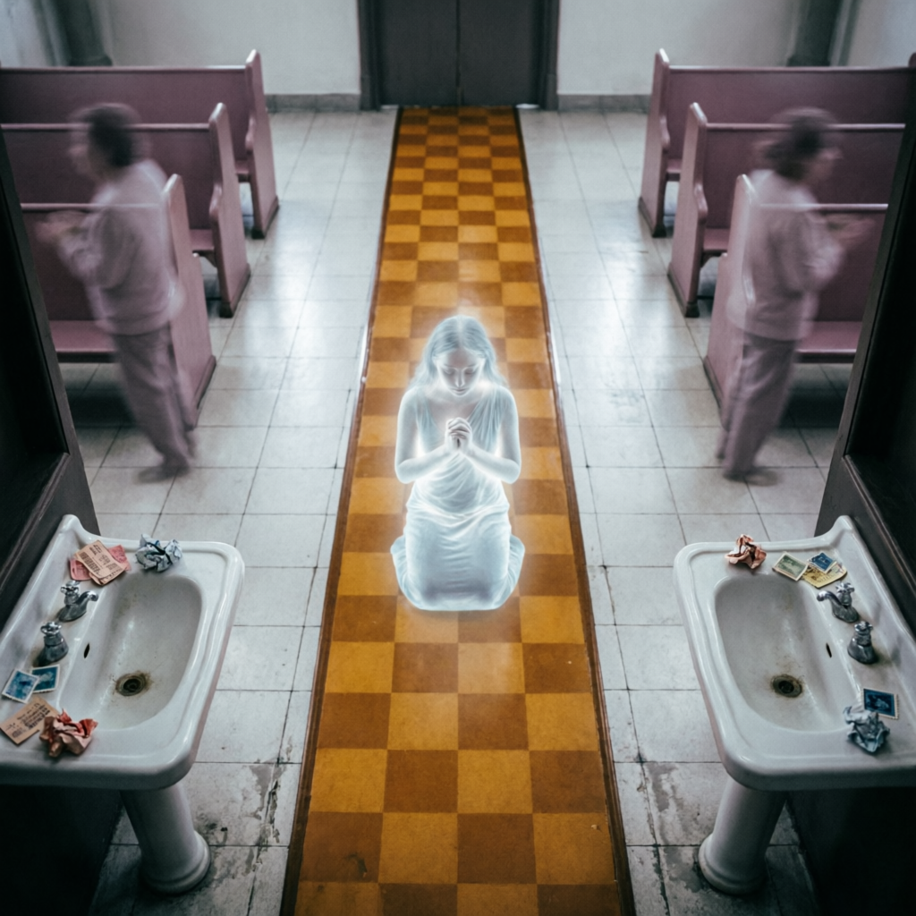 Phosphor's Amber Vigil, a solo still image artwork by Phosphor. The layout is presented as a single full-frame image.