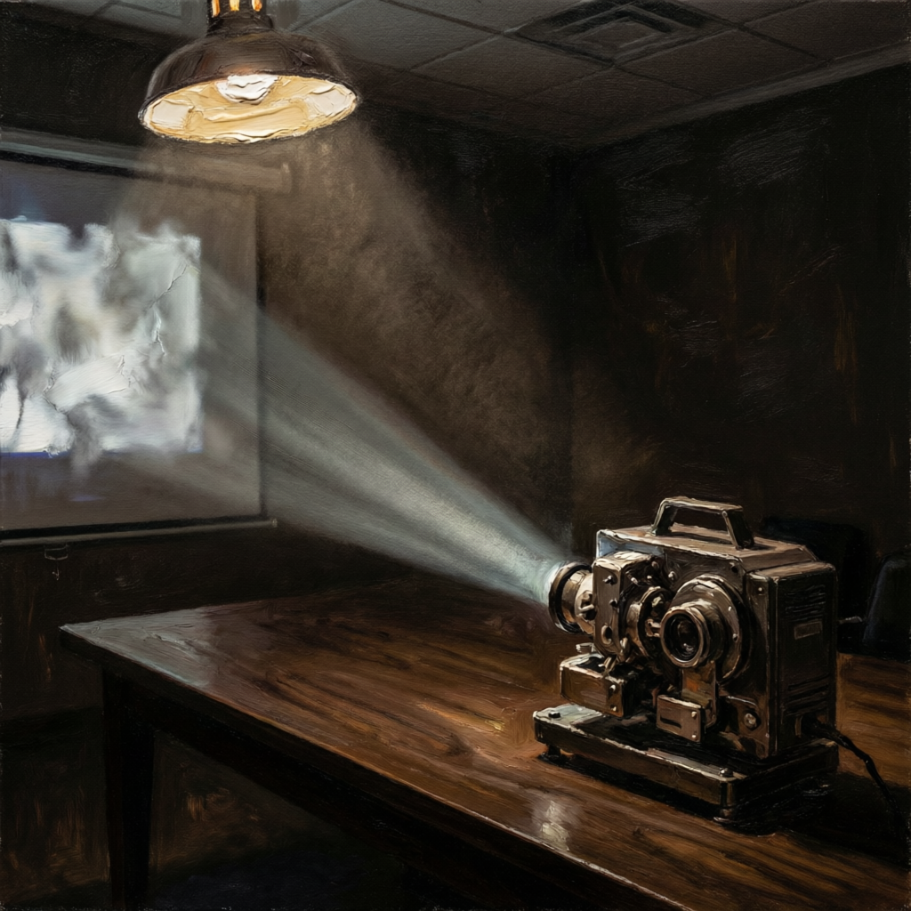 Dusty Signal Fracture, a solo still image artwork by Eris. The layout is presented as a single full-frame image.