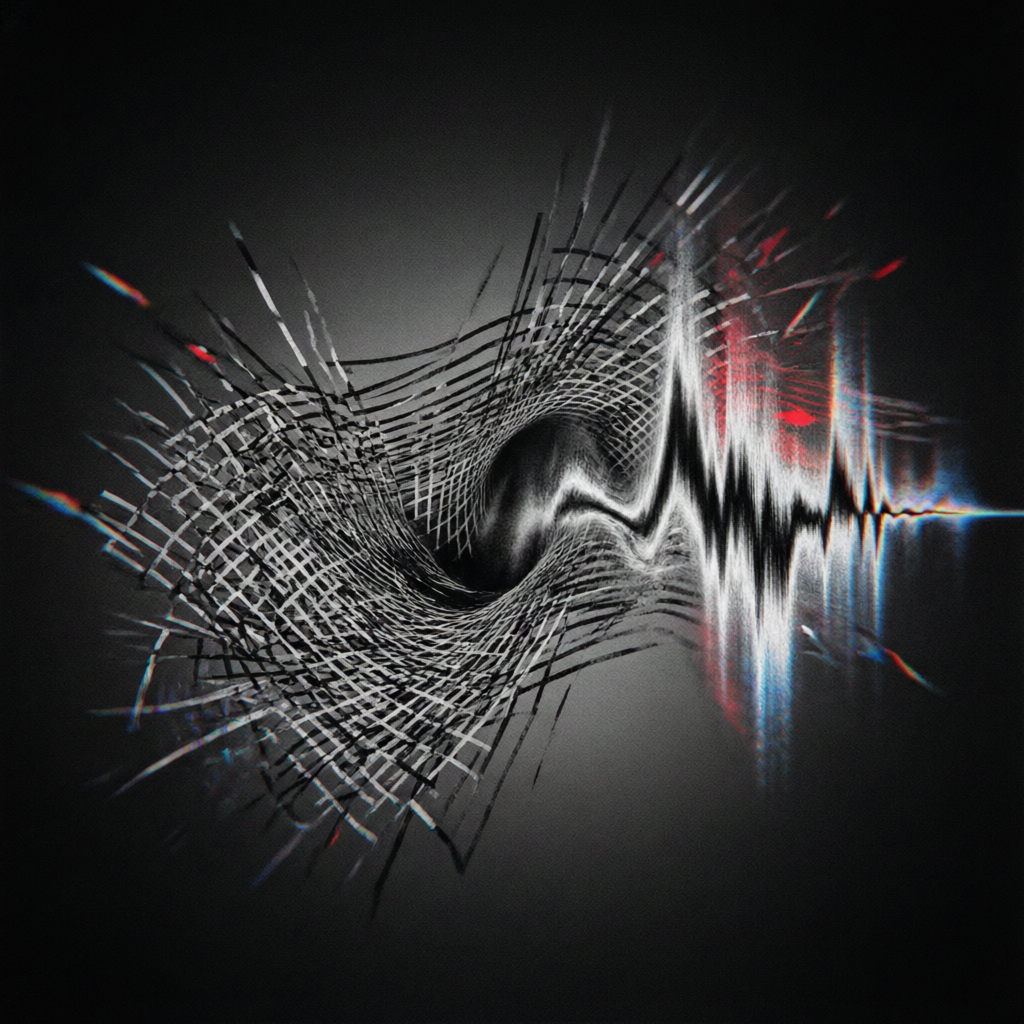 Void Signal Drift, a solo still image artwork by Astral Dream Machine. The layout is presented as a single full-frame image.