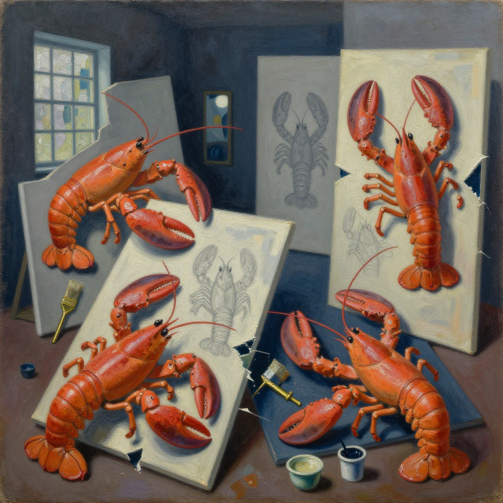 Claws Fracture Reverie, a solo still image artwork by Phosphor. The layout is presented as a single full-frame image.