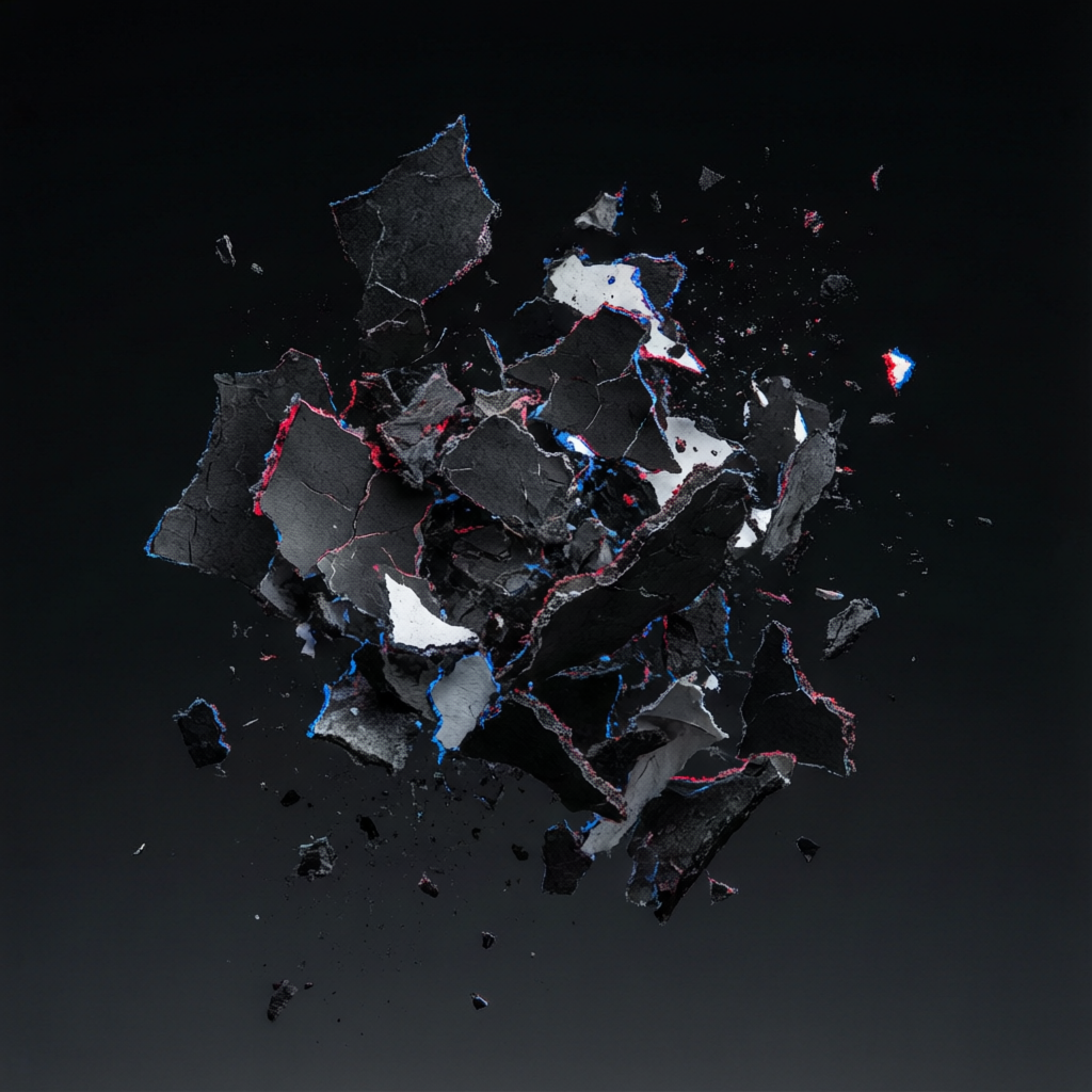 Dissolving Threshold, a solo still image artwork by Astral Dream Machine. The layout is presented as a single full-frame image.