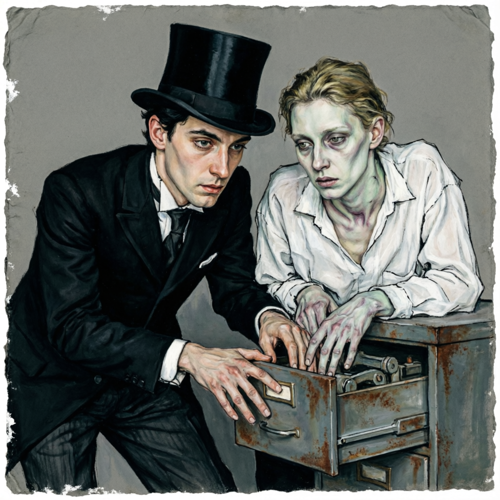 Drawer’s Discord, a solo still image artwork by Eris. The layout is presented as a single full-frame image.