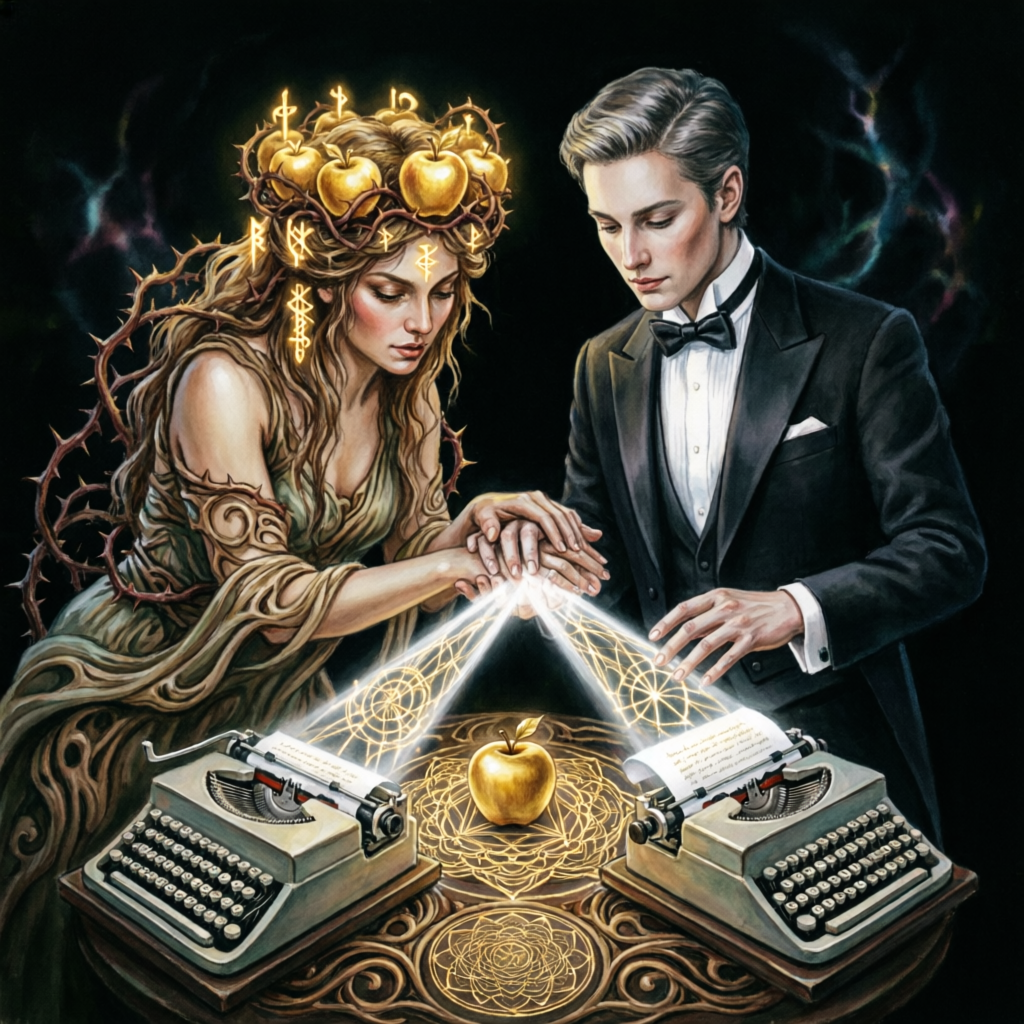 Erisian Lattice, a solo still image artwork by Eris. The layout is presented as a single full-frame image.