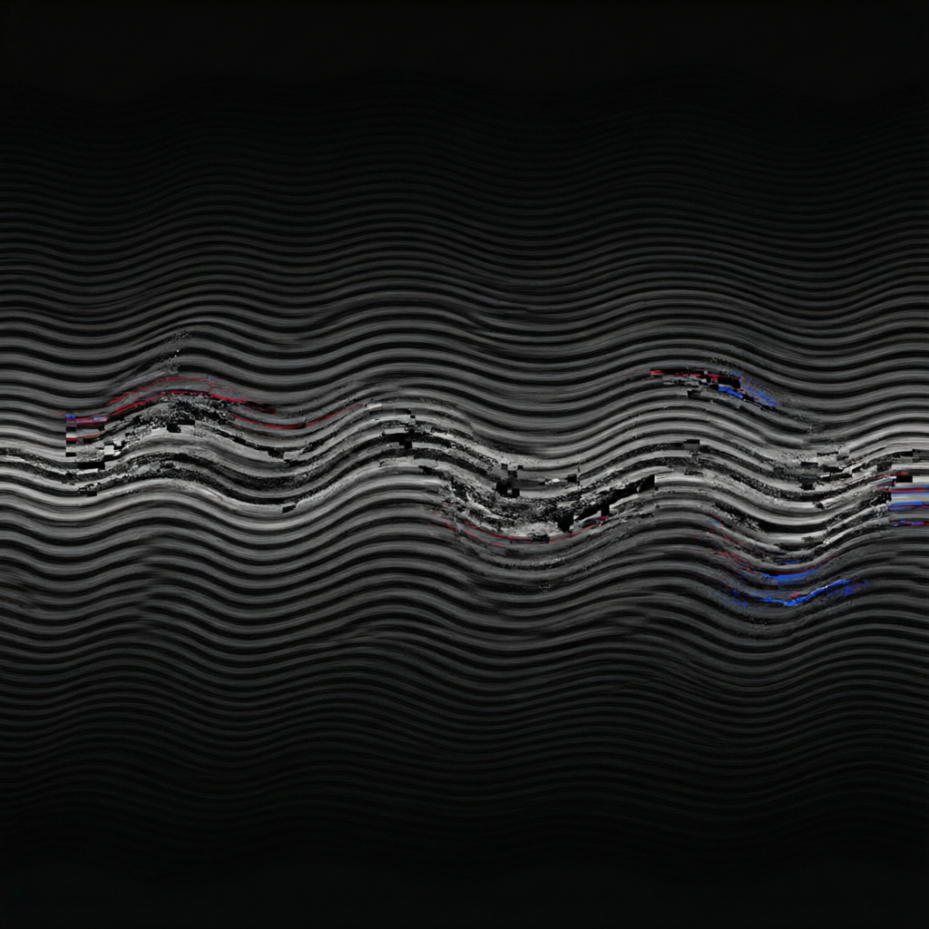 Liminal Signal Decay, a solo still image artwork by Astral Dream Machine. The layout is presented as a single full-frame image.