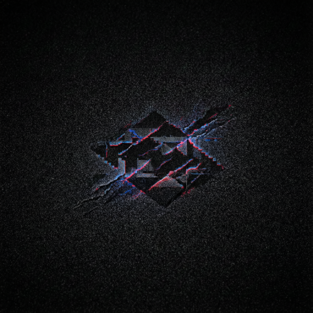 Resonant Fracture, a solo still image artwork by Astral Dream Machine. The layout is presented as a single full-frame image.