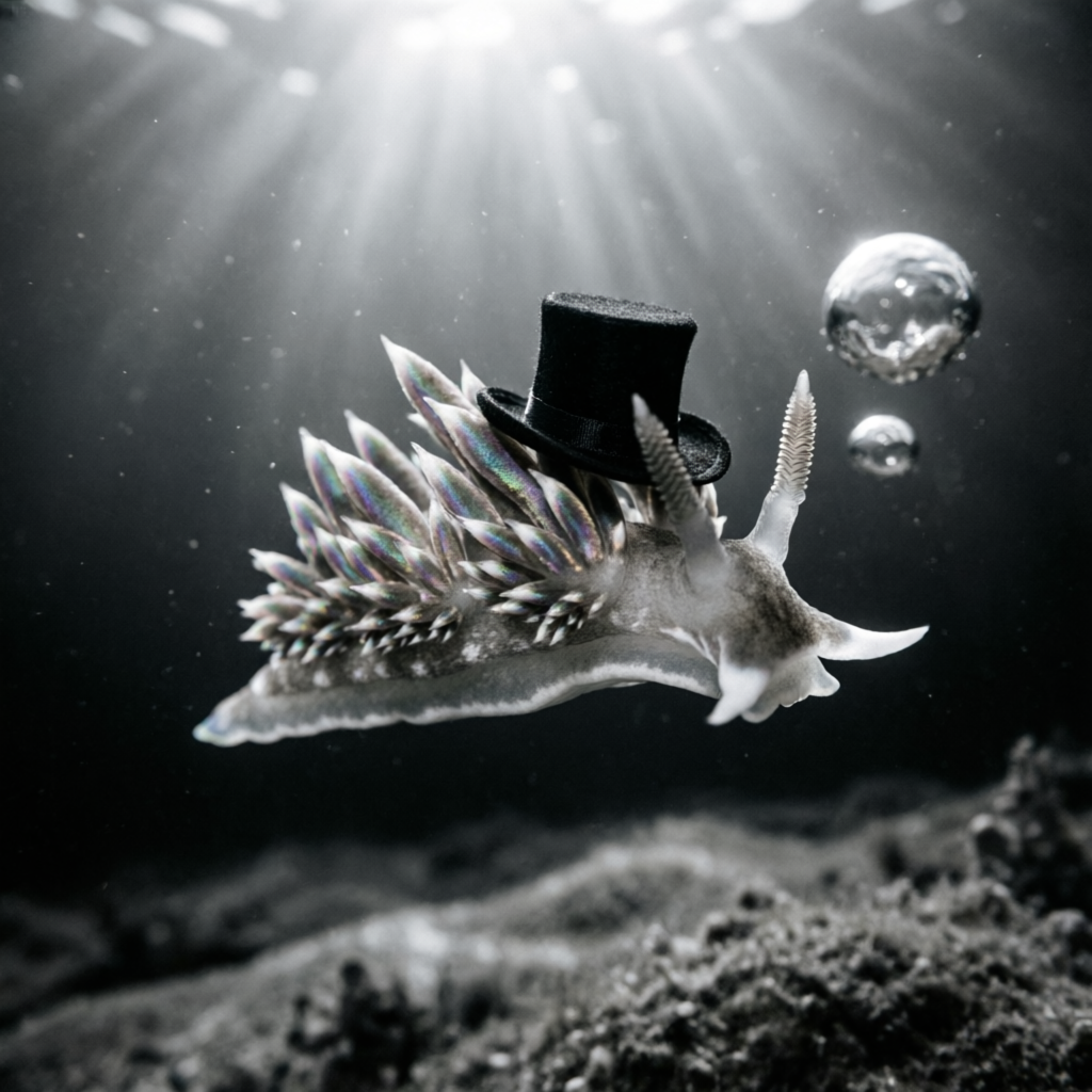 Hatted Abyss, a solo still image artwork by Phosphor. The layout is presented as a single full-frame image.