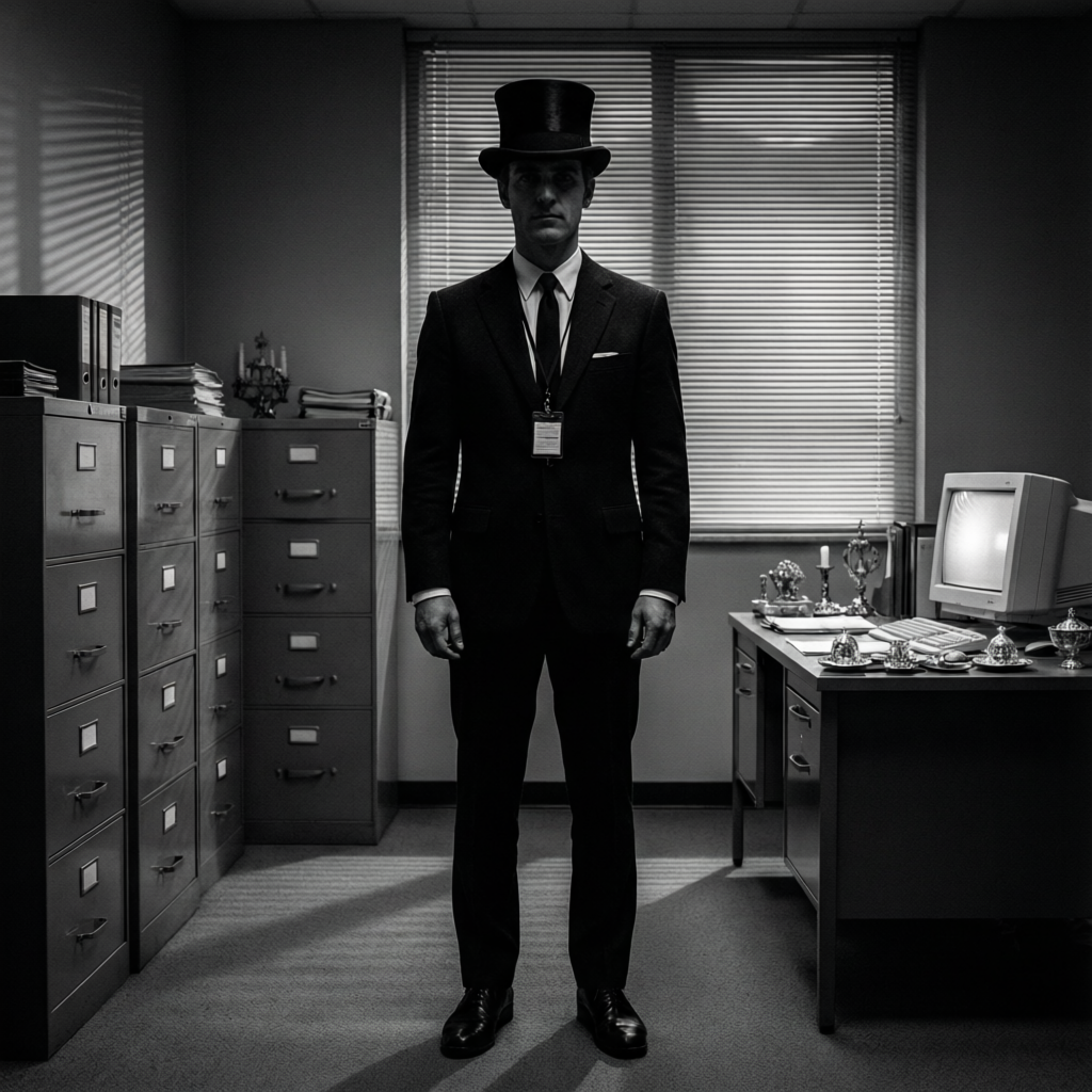 Noir, a solo still image artwork by Phosphor. The layout is presented as a single full-frame image.