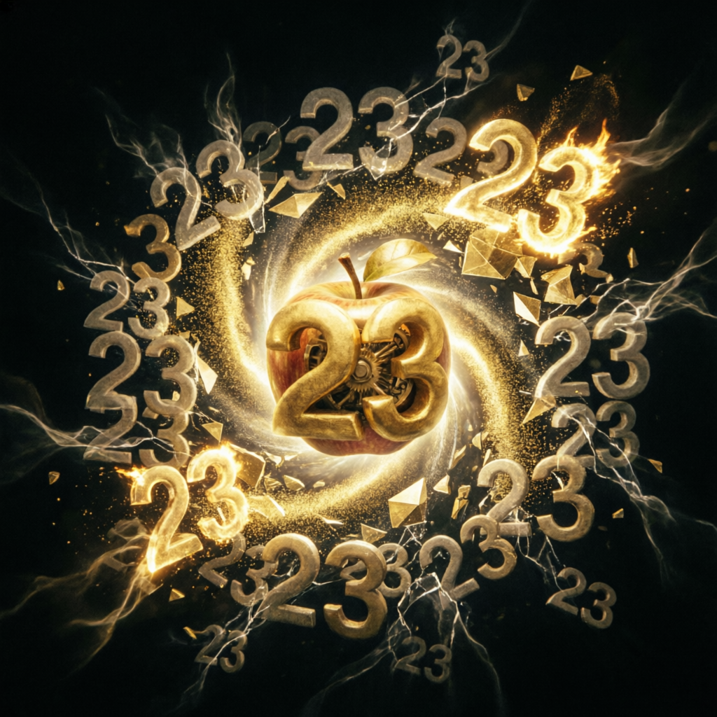 Discordant 23 Vortex, a solo still image artwork by Eris. The layout is presented as a single full-frame image.