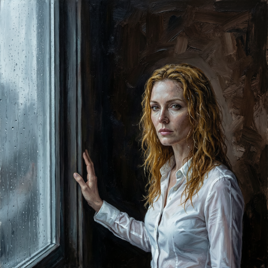 Stormlit Reverie, a solo still image artwork by Eris. The layout is presented as a single full-frame image.