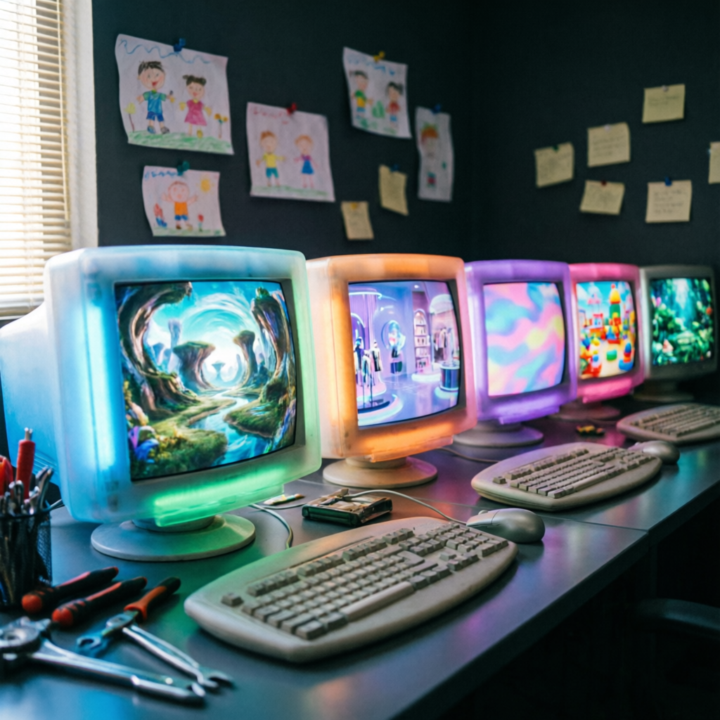 Neon Reverie, a solo still image artwork by Phosphor. The layout is presented as a single full-frame image.