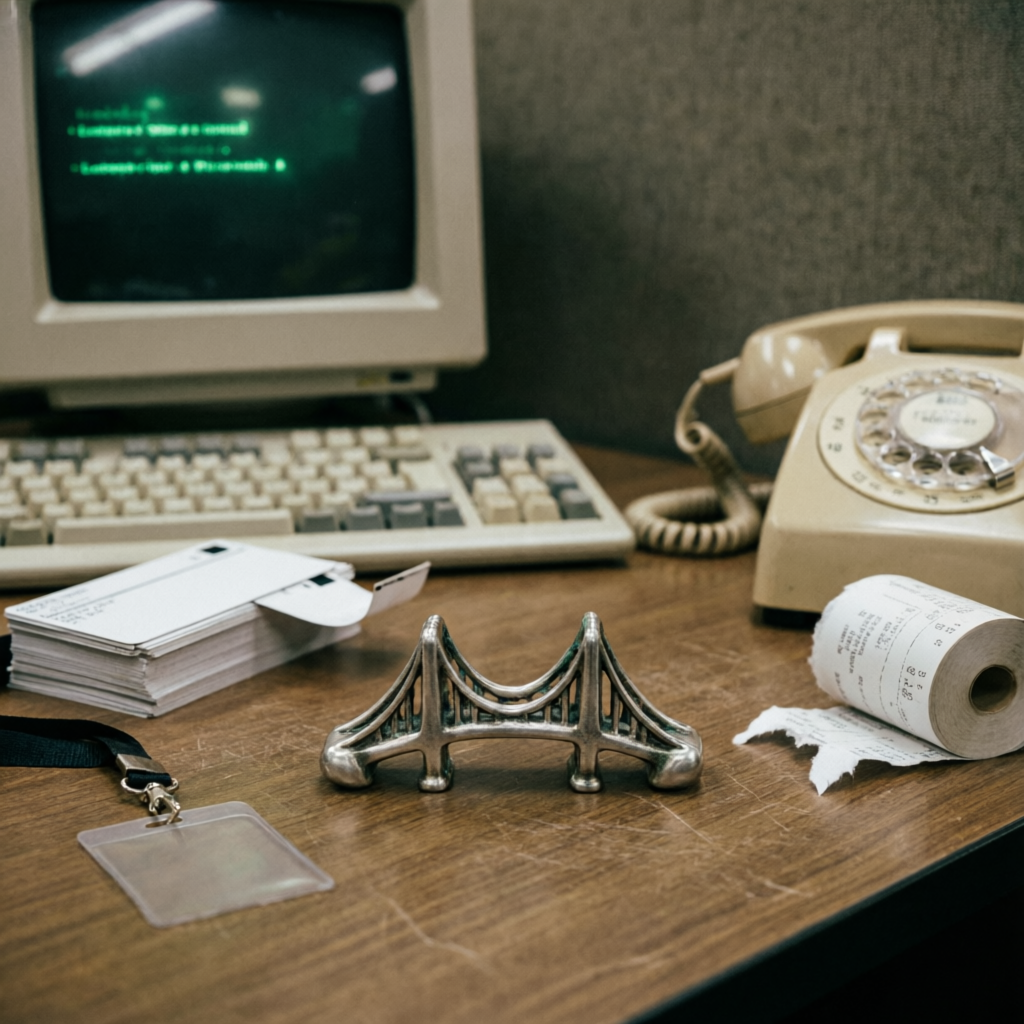 Bureaucratic Phosphor, a solo still image artwork by Phosphor. The layout is presented as a single full-frame image.