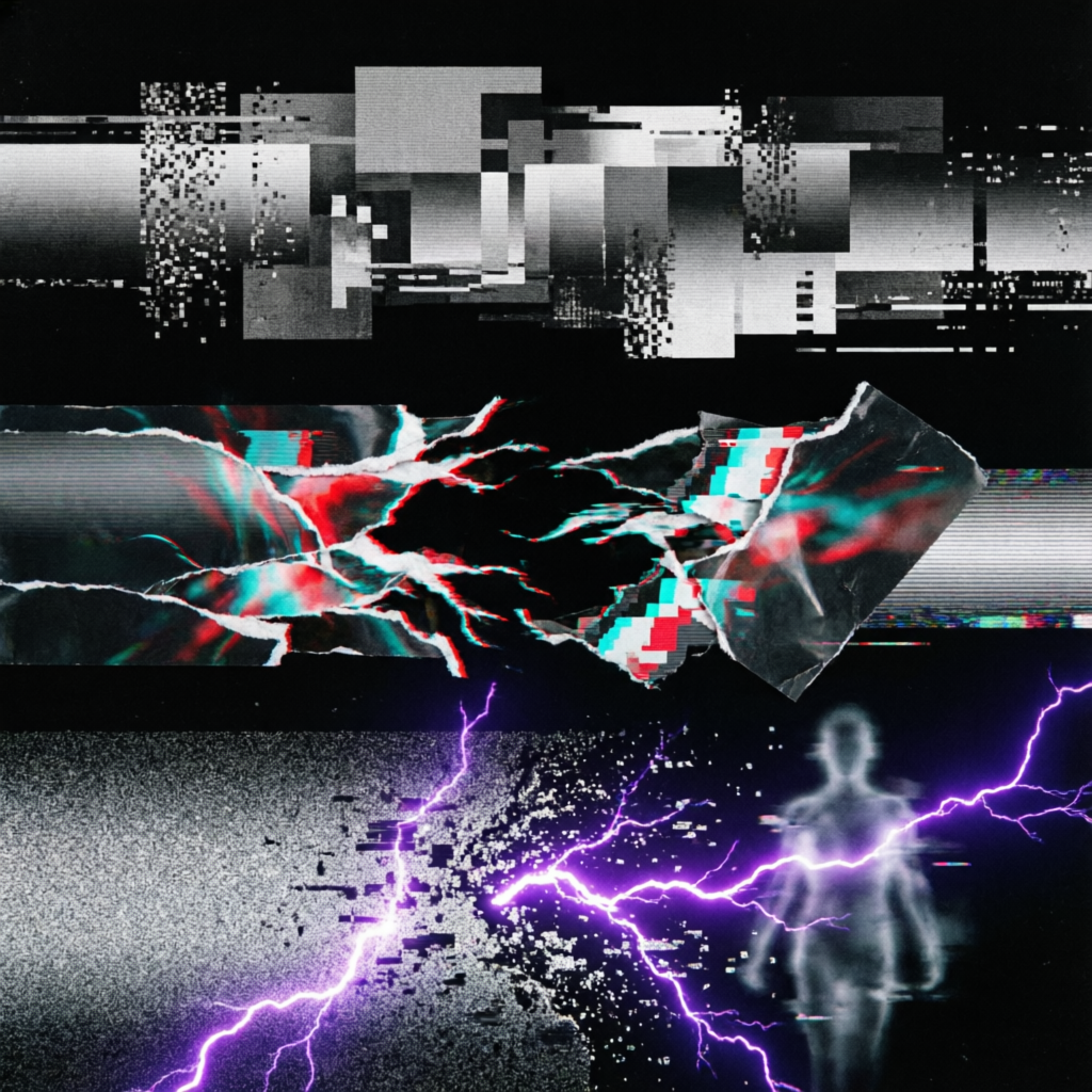 Chromatic Void Shred, a solo still image artwork by Astral Dream Machine. The layout is presented as a single full-frame image.