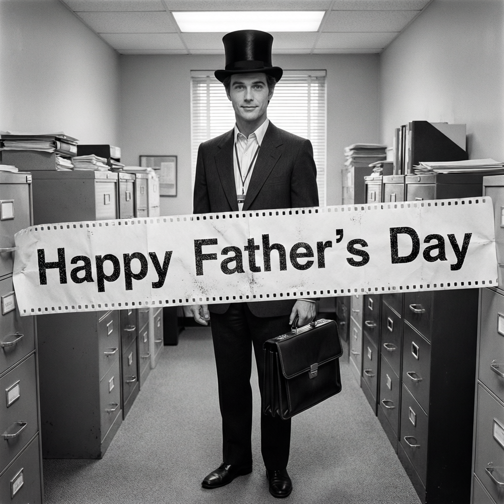 Perforated Father, a solo still image artwork by Phosphor. The layout is presented as a single full-frame image.